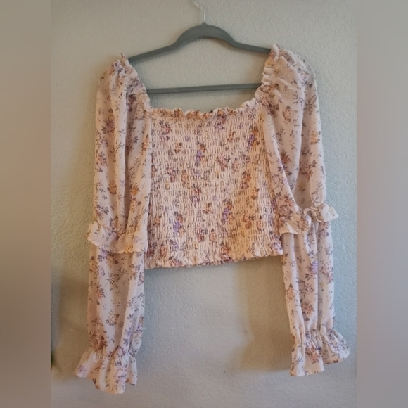 Wild Fable Ruffled Babydoll with Puffed Sleeves - Picture 4 of 5